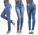 High Waisted Black Tight Jeans