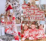 Christmas Print One Piece Long Sleeves O-Neck Rompers Pajama for Baby