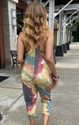 Tie Dye Cami Loose Jumpsuit