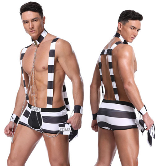 Cosplay Sexy Prisoner Suit Men's Lingerie