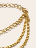 Trendy Gold Chains Waist Belt