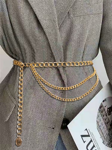 Trendy Gold Chains Waist Belt