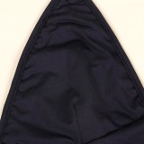 Black Sequins Halter Cut Out Low Back Irregular Club Dress