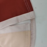 Contrast Color Button Open Mini Blouse Dress