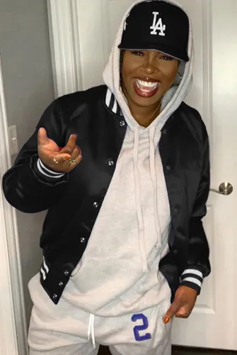 Black Button Up Long Sleeves Baseball Jacket