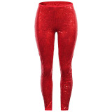 Sexy Sequin Red Bodycon Party Pants