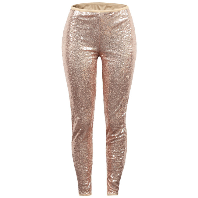 Sexy Sequin Apricot Bodycon Party Pants