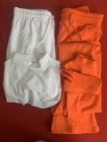 Khaki Sleeveless Crop Top and Drawstring Pants Two Piece Set
