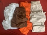 Orange Sleeveless Crop Top and Drawstring Pants Two Piece Set