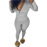 Coffee Solid Fitted Blank Tracksuits