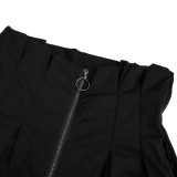 Black High Waist Wide Leg Trousers with Pocket