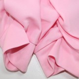 Pink Stacked Drawstring Hoody Top and Pants 2PCS Set