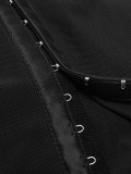 Black Underbust Waist Suspender Shorts