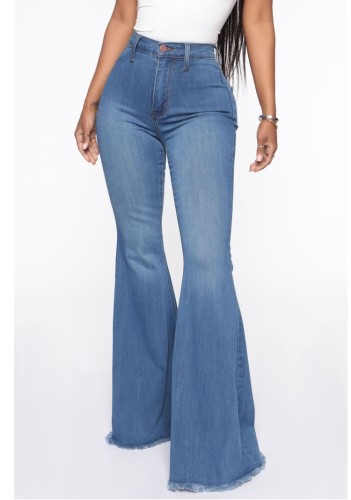 Blue High Waist Flare Jeans