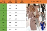 Tan Turndown Collar Double Breast Long Coat with Pocket