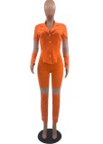 Patch Office Orange Blazer and Pants Suit