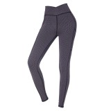 Grey Textured High Waist Yoga Leggings