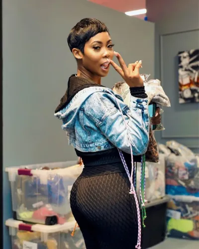Blue Drawstrings Long Sleeve Crop Jacket