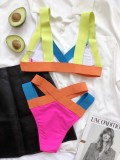 Multicolor Bandage Bikini Set