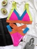 Multicolor Bandage Bikini Set