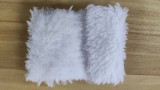 White Fleece Drop Shoulder Crop Top and Pants 2PCS Set