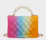 Hot Sale Mini Chain Candy Color Jelly Bag Women Small Handbag