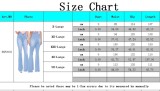 Plus Size Dk-Blue High Waist Tassel Flare Jeans