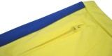 Yellow Wide Striped Turndown Collar Zip Top and Pants 2PCS Set