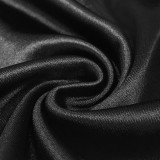Black Silk Cut Out One Shoulder Mini Dress