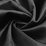 Black Silk Cami Ruched Mini Dress