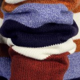 Multicolor Stripes Knitted Drop Shoulder Long Cardigan