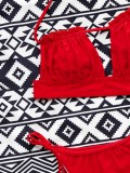 Red Cami Halter Bikini Two Piece Set