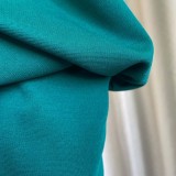 Green Long Sleeve Slash Shoulder Skinny Midi Dress