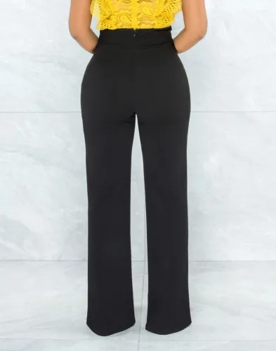 Black High Waist Loose Pant
