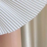 Plus Size White V-Neck Ruffled Short Sleeve Pleated Midi Dress with Belt