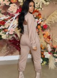 Lt-Pink Cami Top and Long Sleeve Cape Top with Sweatpants 3PCS Set