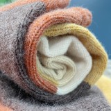 Color Block Long Sleeve Drop Shoulder Sweater Cadigan