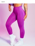 Purple High Wait Bodycon Workout Active Sport Leggings