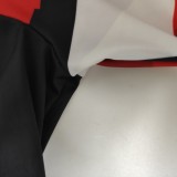 Color Block Geommetric O-Neck Flare Long Sleeve Midi Dress