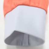 Color Block O-Neck Drop Shoulder Long Sleeves Crop Top