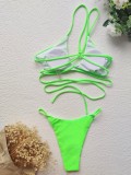 Green Cami Bikini Two Piece Set