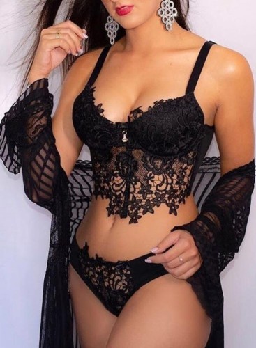 Black Lace Cami Crop Top and Panty with Cardigan Lingerie 3PCS Set