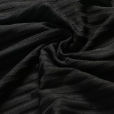 Casual Black U-Neck Long Sleeve Bodycon Jumpsuit