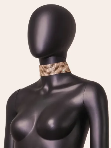Sparkly Golden Rhinestone Neckchain