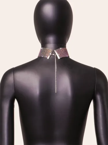 Sparkly Black Rhinestone Wide Neckchain