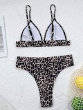 Leopard Print Cami Bikini Two Piece Set