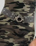 Sparkly Black Chain Metal-Ring Waistband Belt