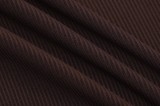 Brown Rib Off Shoulder Long Sleeves Cami Long Dress with Half Gloves