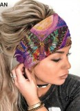 Colorful Butterfly Wide Headwear Sweat-absorbent Headband