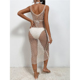 Sexy Hollow Out Fishnet Knitting Straps Beach Dress Bikini Cover Up